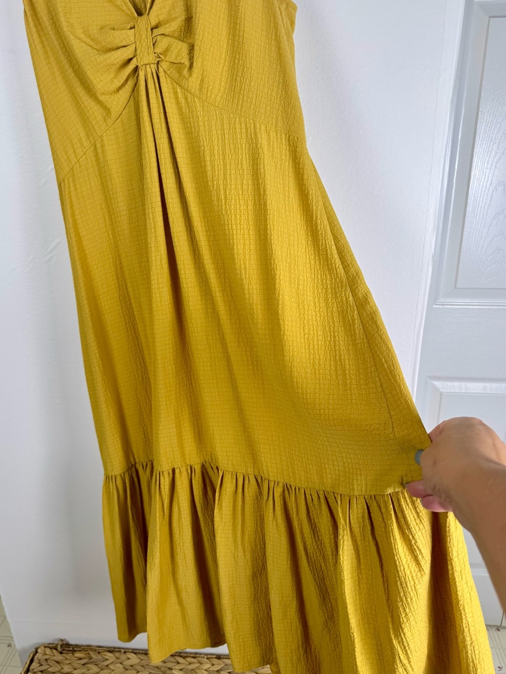 Calvin Klein Size 6 Mustard Yellow Maxi Dress - Picture 6 of 13